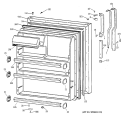 FRESH FOOD DOOR Diagram and Parts List for CTX21GACBRAA  Hotpoint Refrigerator
