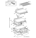 SHELVES Diagram and Parts List for CTX21GACBRAA  Hotpoint Refrigerator