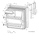 FRESH FOOD DOOR Diagram and Parts List for CTX18DIBQRAA  Hotpoint Refrigerator