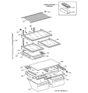 SHELF PARTS Diagram and Parts List for CTX18DABQRWW  Hotpoint Refrigerator