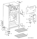 CABINET Diagram and Parts List for CTX18LYZHRWH  Hotpoint Refrigerator