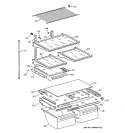 SHELF PARTS Diagram and Parts List for CTX21DIBRRWW  Hotpoint Refrigerator