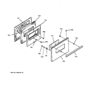 DOOR Diagram and Parts List for JSS16PW3WH  General Electric Range