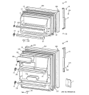 DOORS Diagram and Parts List for CTX17KABNRWW  Hotpoint Refrigerator