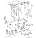 CABINET Diagram and Parts List for CTX17KABNRWW  Hotpoint Refrigerator