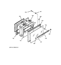 DOOR Diagram and Parts List for RB756GT5WW  Hotpoint Range