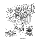BODY & DRAWER PARTS Diagram and Parts List for JBP85WB1WW  General Electric Range