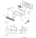 DOOR, CONTROLS, GRILL & CASE Diagram and Parts List for SCA2000BBB04  General Electric Microwave