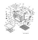 LOWER BODY Diagram and Parts List for JT950CA1CC  General Electric Wall Oven
