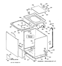 CABINET, COVER & FRONT PANEL Diagram and Parts List for WNSR4100Y1WW  General Electric Washer