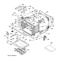 LOWER OVEN Diagram and Parts List for ZET757BA2BB  General Electric Wall Oven