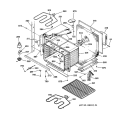 LOWER BODY Diagram and Parts List for JTP45WA2WW  General Electric Wall Oven