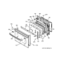 DOOR Diagram and Parts List for JTP45WA2WW  General Electric Wall Oven