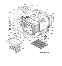 LOWER BODY Diagram and Parts List for JTP56BA2BB  General Electric Wall Oven