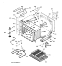 UPPER BODY Diagram and Parts List for JTP27BA1BB  General Electric Wall Oven