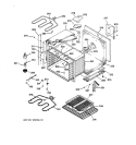 UPPER BODY Diagram and Parts List for JTP27WA2WW  General Electric Wall Oven