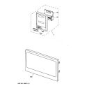 MICROWAVE CONTROL PANEL & DOOR Diagram and Parts List for JTP85BA2BB  General Electric Microwave Oven Combo