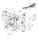 MICROWAVE BODY PARTS Diagram and Parts List for JTP85BA2BB  General Electric Microwave Oven Combo