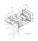 DOOR Diagram and Parts List for JB960CB2CC  General Electric Range