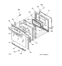DOOR Diagram and Parts List for JBP30AB2AA  General Electric Range
