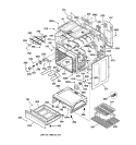 BODY & DRAWER PARTS Diagram and Parts List for JBP48AB2AA  General Electric Range