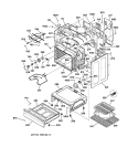 BODY & DRAWER PARTS Diagram and Parts List for JBP64WB1WW  General Electric Range