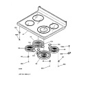 COOKTOP Diagram and Parts List for JBP78AB2AA  General Electric Range