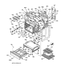BODY & DRAWER PARTS Diagram and Parts List for JBP79BB2BB  General Electric Range