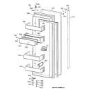 FRESH FOOD DOOR Diagram and Parts List for ZISS36DCASS  General Electric Refrigerator