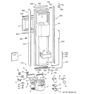 FREEZER DOOR Diagram and Parts List for ZISW36DCA  General Electric Refrigerator