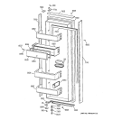 FRESH FOOD DOOR Diagram and Parts List for ZISW36DCA  General Electric Refrigerator