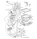 FRESH FOOD SECTION Diagram and Parts List for ZISW36DCA  General Electric Refrigerator