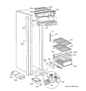 FREEZER SECTION Diagram and Parts List for ZISB42DCA  General Electric Refrigerator