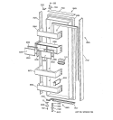 FRESH FOOD DOOR Diagram and Parts List for ZISW48DCA  General Electric Refrigerator
