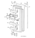 FRESH FOOD DOOR Diagram and Parts List for ZISS48DCASS  General Electric Refrigerator