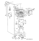 FREEZER SECTION Diagram and Parts List for ZISS48DCASS  General Electric Refrigerator