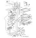 FRESH FOOD SECTION Diagram and Parts List for ZISS48DCASS  General Electric Refrigerator