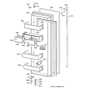 FRESH FOOD DOOR Diagram and Parts List for ZISS48NCASS  General Electric Refrigerator