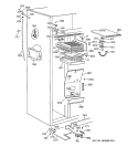 FREEZER SECTION Diagram and Parts List for ZISS48NCASS  General Electric Refrigerator