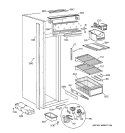 FREEZER SECTION Diagram and Parts List for ZISS48NCASS  General Electric Refrigerator