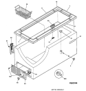 CABINET Diagram and Parts List for FCM25DACWH  General Electric Freezer
