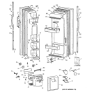 DOORS Diagram and Parts List for TFT22JWDAAA  General Electric Refrigerator