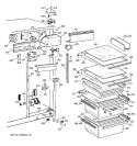 FRESH FOOD SECTION Diagram and Parts List for TFT22JADAAA  General Electric Refrigerator