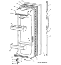 FRESH FOOD DOOR Diagram and Parts List for TFX22QPDABB  General Electric Refrigerator