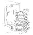 FRESH FOOD SECTION Diagram and Parts List for TFX22QPDABB  General Electric Refrigerator