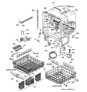 BODY PARTS Diagram and Parts List for ZBD4500D00SS  General Electric Dishwasher