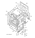 Part Location Diagram of WB63K10008 GE OVEN TOP