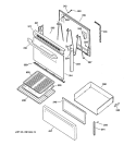 DOOR & DRAWER PARTS Diagram and Parts List for JBS03BC1AD  General Electric Range