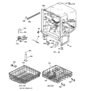 BODY PARTS Diagram and Parts List for GSD3610ZZ3AA  General Electric Dishwasher