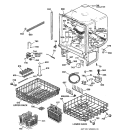 BODY PARTS Diagram and Parts List for ZBD3540C01SS  General Electric Dishwasher